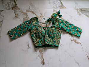 Green Embroidery Lehenga