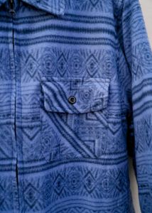 Aztec Print Zip-Up Fleece Jacket