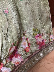 Party Wear Digital Print Embroidery Dress