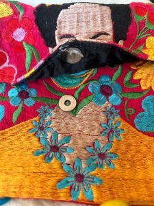 Frida Kahlo Embroidered Crossbody Bag