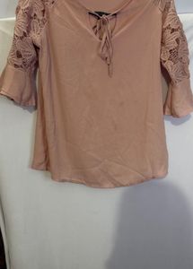 Blouse with Lace Sleeves