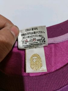 A BATHING APE Kids&#39; Colour Camo College Crew-neck