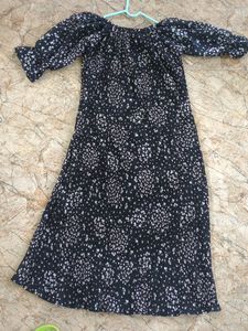 Black Dress with Puff Sleeves