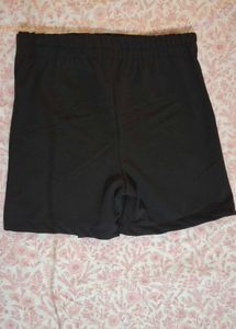 Black Mini Skort with Zipper Detail