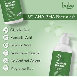 5% AHA BHA Face Wash with Salicylic Acid, Glycolic