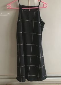 Black Grid Cami Dress