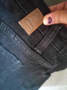 Ether Black Mom Jeans Faded