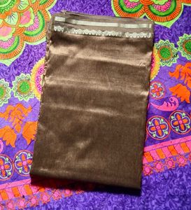 ✨Chocolate Brown Saree Without Blouse ✨