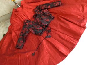 Red Skirt &amp; Blouse Set