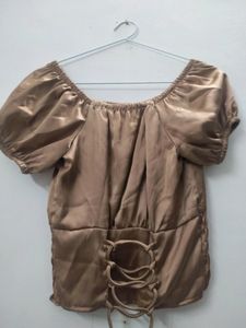 Satin Cream Top