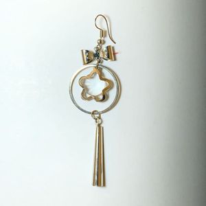 Silver Star Dangle Earrings