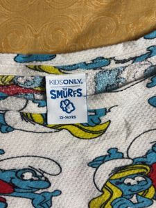 Smurf Print Girls Pajama Set