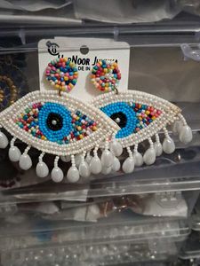 Evil Eye Beaded Earrings
