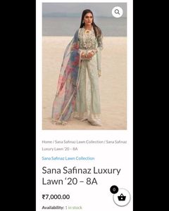 100% original sana safinaz embroidery unstitched