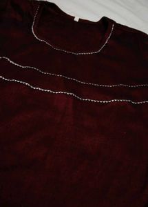 Maroon meadow Kurta