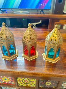 Almost New 3 Morrocan Design Candle Holder