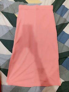 Polyester Peach Elastic Saree Shapewear