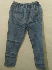 Light Blue  Coloured Skinny Jeans With Elastic