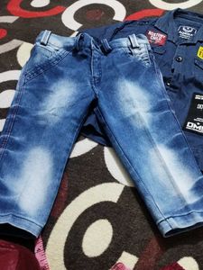 baby boy Denim Shirt &amp; Jeans Set