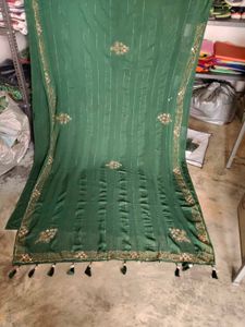 Elegant Green Saree
