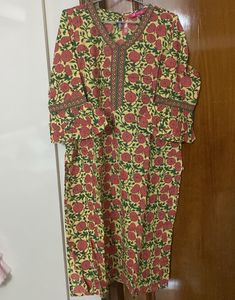 Varanga Pure Cotton Bell Sleeves Kurta For Women