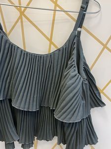 Pleated Gray Tank Top