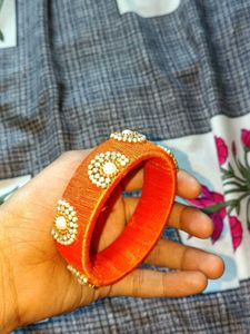 Orange Pearl Bangle
