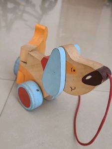 Pull Along Wooden Dog Toy