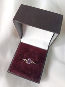 Original Silver Amethyst Stone Ring