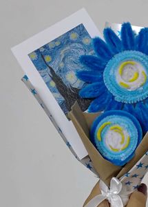 Van Gogh, Fuzzy Wire Flower Bouquet