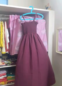 Maxi dress with overcoat (M)