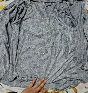 Grey Sparkle Top