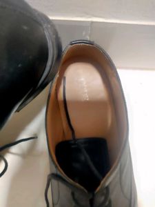 Classic Black Leather Oxford Dress Shoes