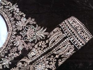 Velvet Embroidered Salwar Kameez