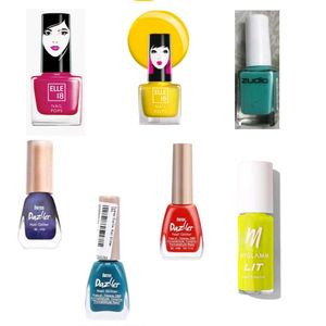 7 Nail Polish- Zudio, My Glamm, Elle & Dazller