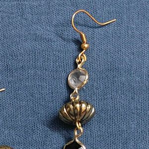 Crystal Golden Long Dangler
