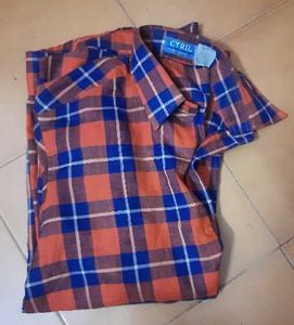 Orange Cyril Plaid Shirt