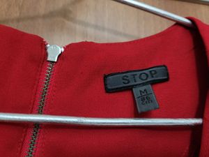 Shoppers Stop Red Solid Dress SIZE M