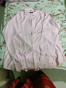 Light Pink White Dot Printed Shirt