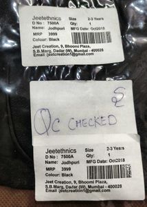 Black Indo-western For Boys