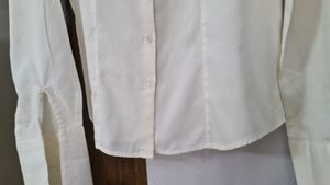 Park Avenue Women&#39;s Off White Formal Shirt