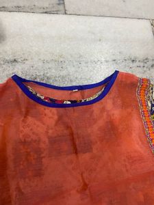 ✨ Stylish Detachable Kurti with Silk Jacket ✨