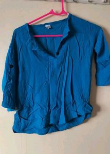 Blue 3/4 Sleeve Top