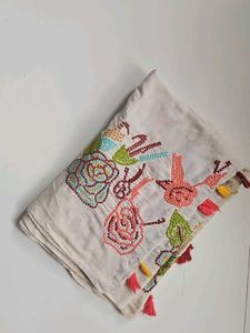 Vintage Embroidered Tablecloth