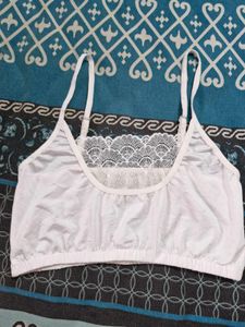 White Lace Trim Cami