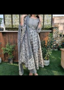 Anarkali Trouser Dupatta Set(Summery Comfort)
