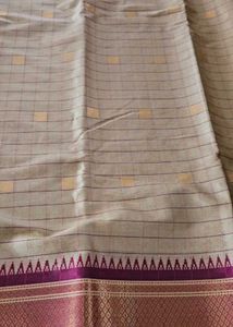 Silk Saree with Purple Border