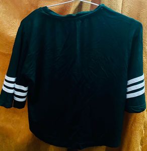Striped Sleeve Royal Green Top