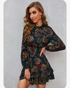 Floral Print Long Sleeve Dress