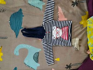 Striped Bear Hoodie Swetar
